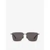 Bottega Veneta Womens Black 6j000422 Bv1267s Square-frame Metal Sunglasses In Black