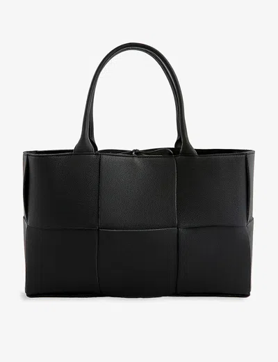 Bottega Veneta Womens Black Arco Medium Leather Tote Bag In Gold