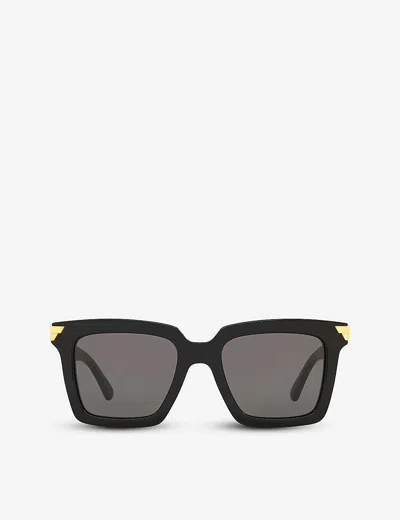 Bottega Veneta Womens Black Bv1005s Square-framed Acetate Sunglasses