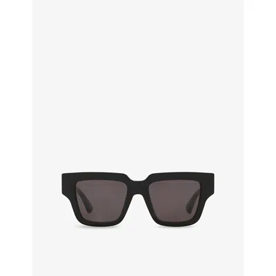 Bottega Veneta Womens Black Bv1276s Rectangular-frame Acetate Sunglasses