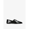 Bottega Veneta Womens Black Cha Cha Closed-back Leather Slipper Eur 37 / 4 Uk In Black