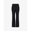 Bottega Veneta Womens Flared Straight-leg Wool Trousers Black In Black