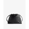 Bottega Veneta Womens Mini Dustbag Leather Clutch Bag Black-gold In Black-gold