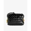 Bottega Veneta Womens Black-m Brass Loop Mini Leather Cross-body Bag In Black-m Brass