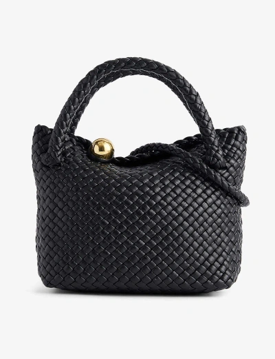 Bottega Veneta Womens Black-m Brass Padded Intrecciato Leather Shoulder Bag