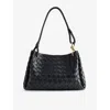 Bottega Veneta Womens  Parachute Intrecciato Medium Leather Shoulder Bag