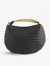 Bottega Veneta Sardine Intrecciato Leather Top-handle Bag In Black-m Brass