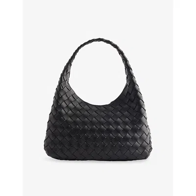 Bottega Veneta Womens Black-m Brass Small Campana Leather Top-handle Bag