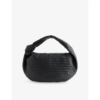 Bottega Veneta Womens Black Medium Jodie Leather Top-handle Bag