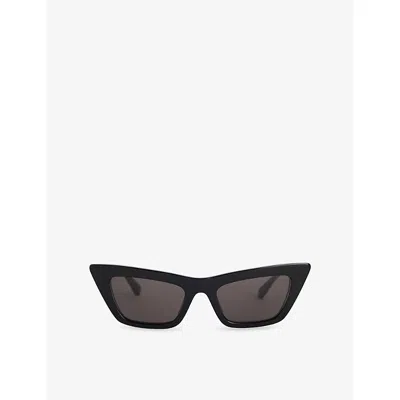 Bottega Veneta Womens Black-black-grey Bv1101s Cat-eye Acetate Sunglasses