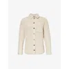 BOTTEGA VENETA BOTTEGA VENETA WOMENS BONE CLOUD PATCH-POCKET CROCHETED COTTON SHIRT