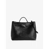 Bottega Veneta Womens Black-m Brass-black Andiamo Large Leather Tote Bag In Black-m Brass-black