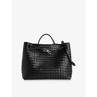 Bottega Veneta Womens Black-m Brass-black Andiamo Large Leather Tote Bag