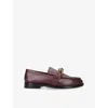 Bottega Veneta Astaire Embellished Leather Loafers In Burgundy