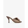 Bottega Veneta Brown Blink Heeled Sandals In Mid Brown