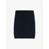 Bottega Veneta Mini Skirt In Cotton Blend With Front Pockets In Navy