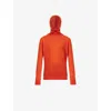 Bottega Veneta Womens  Brand-embroidery High-neck Cashmere Hoody In Poppy