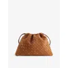 Bottega Veneta Womens Amber Gold Dustbag Suede Shoulder Bag In Purple