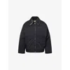 Bottega Veneta Intrecciato Leather-trimmed Shell Down Jacket In Black