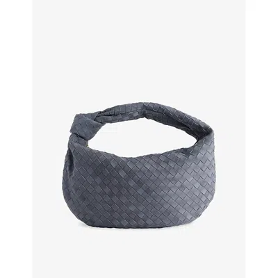 Bottega Veneta Womens Cloudy Indigo Jodie Small Suede Hobo Bag