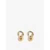 Bottega Veneta Gold-plated Sterling Silver Knot Earrings In Yellow Gold