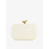 Bottega Veneta Womens String-m Brass Knot Intrecciato Leather Clutch Bag
