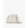 Bottega Veneta Lauren 1980 Mini Clutch Bag With Chain Strap In Chalk-m Brass