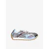 Bottega Veneta Womens Silver Orbit Woven Trainers Eur 38/5 Uk In Multi