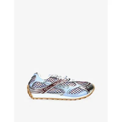 Bottega Veneta Womens Silver Orbit Woven Trainers Eur 38/5 Uk In Multi