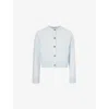 Bottega Veneta Womens Round-neck Cropped Cotton-blend Cardigan Bubble In Bubble