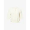 Bottega Veneta Womens Short-sleeve Wool Knitted Top Chalk In Neutral