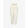 Bottega Veneta Womens Straight-leg Cotton Twill Trousers Frosting In White