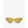 Bottega Veneta Womens Brown 6j000413 Bv1249s Cat Eye-frame Injected Sunglasses In Brown
