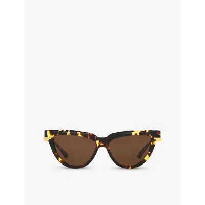 BOTTEGA VENETA WOMENS BROWN 6J000421 BV1265S CAT EYE-FRAME ACETATE SUNGLASSES