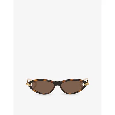 Bottega Veneta Womens Brown Bv1390s Cat-eye Acetate Sunglasses
