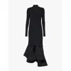 Bottega Veneta Matt Fluid Viscose Dress In Black