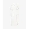 Bottega Veneta Linen And Viscose Dress In Chalk
