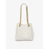 Bottega Veneta Womens Chalk-m Brass Parachute Mini Leather Shoulder Bag In Chalk-m Brass