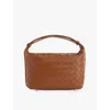 Bottega Veneta Intreccio Leather Toiletry Bag In Cognac-gold
