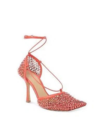 Pre-owned Bottega Veneta Womens Coral Square Toe Stiletto Slip On Pumps Shoes 38 In Pink