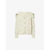 Bottega Veneta Womens Dove Knot Ribbed Wool-blend Cardigan In Neutral