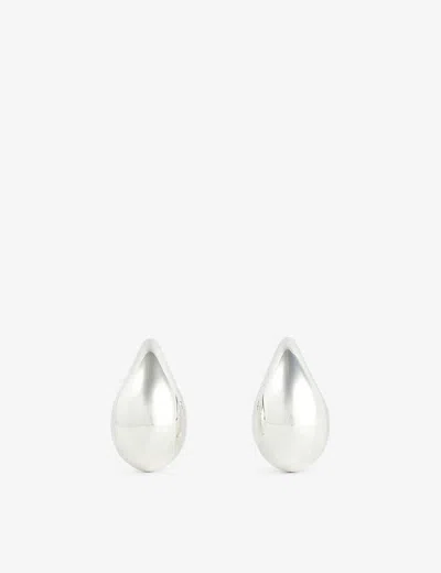 Bottega Veneta Drop Logo-engraved Sterling-silver Earrings