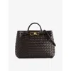 Bottega Veneta Andiamo Leather Top-handle Bag In Fondant