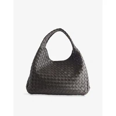 Bottega Veneta Womens Fondant-m Brass Campana Large Leather Shoulder Bag In Gold
