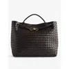 Bottega Veneta Womens Fondant-m Brass-fond Andiamo Leather Top-handle Bag In Fondant-m Brass-fond
