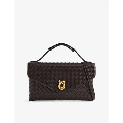 BOTTEGA VENETA WOMENS FONDANT-M BRASS KNOT LOCK LEATHER TOP-HANDLE BAG