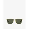 Bottega Veneta Women Classic Metal Square Sunglasses In Gold