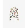 Bottega Veneta Embroidered Stretch Wool Blend Sweater With High Neck In Ecru Multicolor