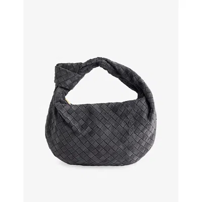 Bottega Veneta Womens Graphite-gold Teen Jodie Leather-suede Shoulder Bag