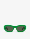Bottega Veneta Eyewear Round Frame Sunglasses In Green
